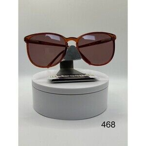 True Vintage Oversize Sunglasses NOS Preppy Style Brown Rose Lens Brown Frame